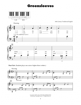 page one of Greensleeves (5-Finger Piano)