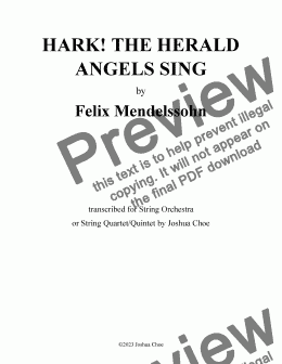 page one of Hark! The Herald Angels Sing