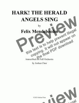 page one of Hark! The Herald Angels Sing