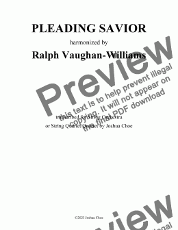 page one of Pleading Savior