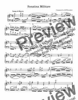 page one of Sonatina Militare