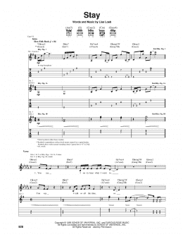 page one of Stay (Guitar Tab)