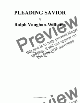 page one of Pleading Savior