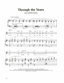 page one of Through The Years (Piano, Vocal & Guitar Chords (Right-Hand Melody))