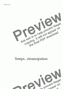 page one of Temps, émancipation I