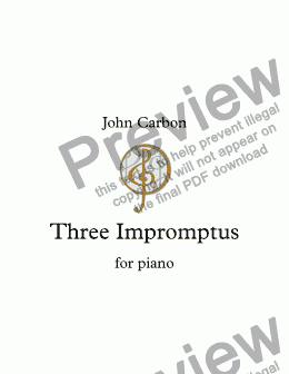 page one of Three Impromptus