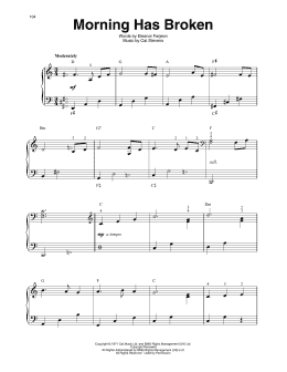 page one of Morning Has Broken (Harp)