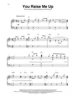 page one of You Raise Me Up (Harp)