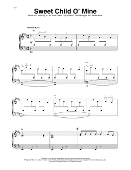 page one of Sweet Child O' Mine (Harp)