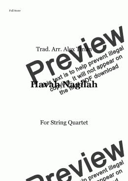 page one of Havah Nagilah