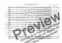 page one of 2 Classical Favourites for School Concert Band (volume four)