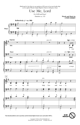 page one of Use Me, Lord (SATB Choir)