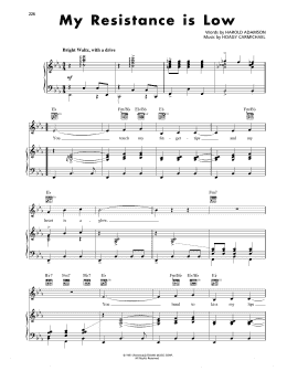 page one of My Resistance Is Low (Piano, Vocal & Guitar Chords (Right-Hand Melody))