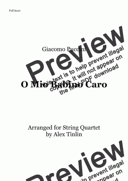 page one of O Mio Babino Caro