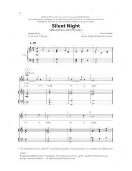 page one of Silent Night (SATB Choir)