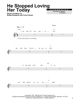 page one of He Stopped Loving Her Today (Harmonica)