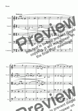 page one of bagatella op 119 n 8 arranged for string orchestra