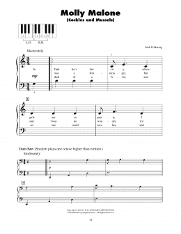 page one of Molly Malone (Cockles & Mussels) (5-Finger Piano)