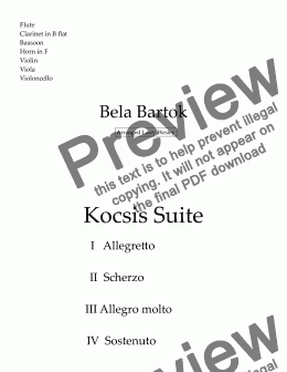 page one of Kocsis Suite