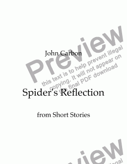 page one of Spider's Reflection