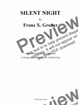 page one of Silent Night