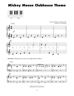 Christina Mickey Mouse Clubhouse Theme Sheet Music (Piano Solo) in Ab  Major - Download & Print - SKU: MN0197866