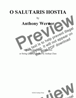 page one of O Salutaris Hostia