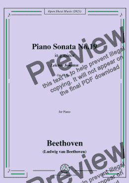 page one of Beethoven-Piano Sonata No.19