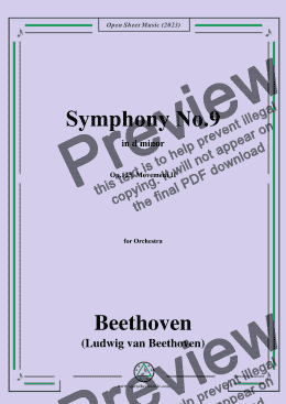 page one of Beethoven-Symphony No.9,Op.125,Movement II