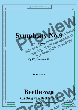 page one of Beethoven-Symphony No.9,Op.125, Movement III