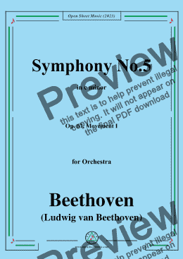 page one of Beethoven-Symphony No.5,Op.67,Movement I