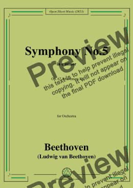 page one of Beethoven-Symphony No.5,Op.67,Movement II