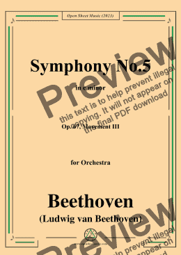 page one of Beethoven-Symphony No.5,Op.67,Movement III