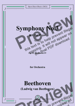 page one of Beethoven-Symphony No.3(Eroica),Op.55,Movement IV