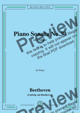 page one of Beethoven-Piano Sonata No.30