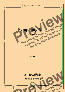 page one of A. Dvořák-Symphony No.9,in e minor,Op.95