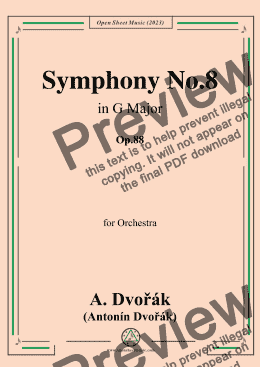 page one of A. Dvořák-Symphony No.8,in G Major,Op.88