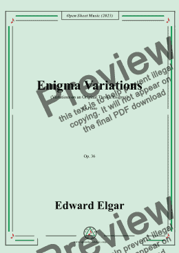 page one of Elgar-Variations on an Original Theme 'Enigma'(Enigma Variations)