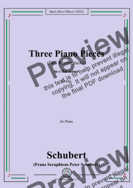 page one of Schubert-Three Piano Pieces(Drei Klavierstucke),D.946