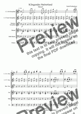 page one of Klingendes Steirerland Marsch (Sax.u.Begl)