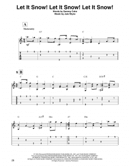 page one of Let It Snow! Let It Snow! Let It Snow! (Solo Guitar)