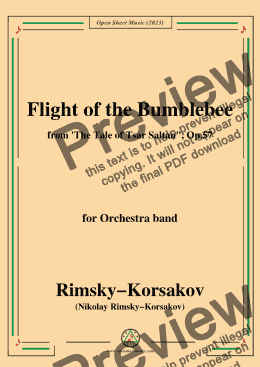 page one of Rimsky-Korsakov-Flight of the Bumblebee,Act III