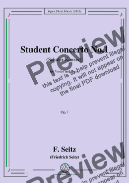 page one of F. Seitz-Student Concerto No.1,Op.7