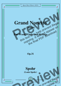 page one of Spohr-Grand Nonetto(Nonet),Op.31