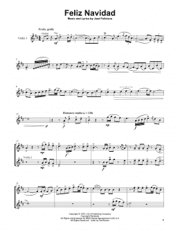 page one of Feliz Navidad (Violin Duet)