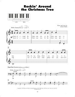 page one of Rockin' Around The Christmas Tree (5-Finger Piano)