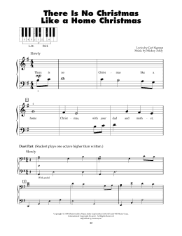 page one of There Is No Christmas Like A Home Christmas (5-Finger Piano)