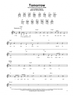 page one of Tomorrow (from Annie) (Easy Guitar)