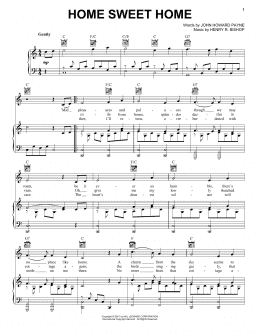 page one of Home Sweet Home (Piano, Vocal & Guitar Chords (Right-Hand Melody))