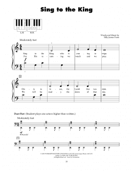 page one of Sing To The King (5-Finger Piano)